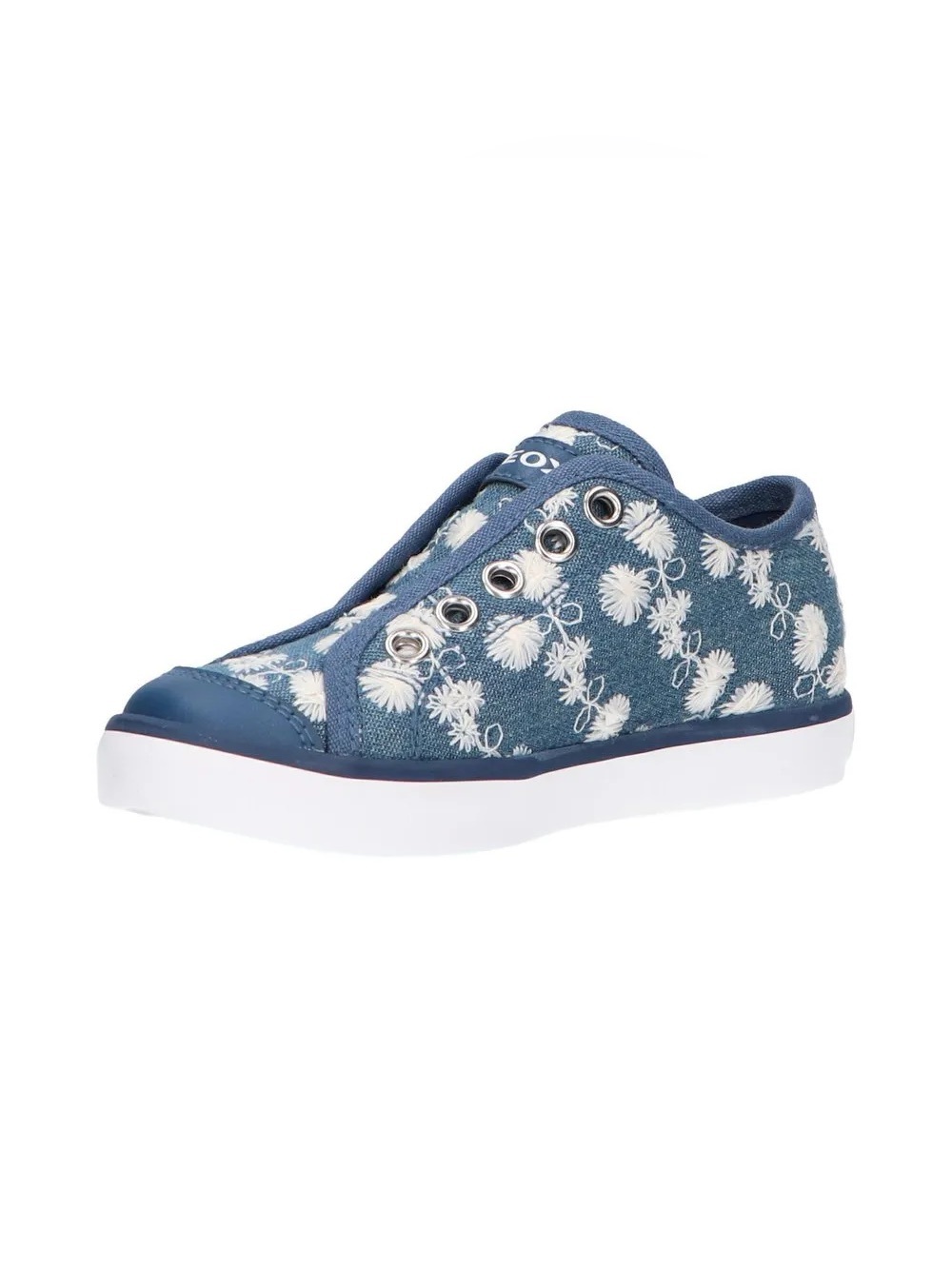 Girls Geox Ciak Floral Canvas Slip On Sneakers - Picture 11 of 12